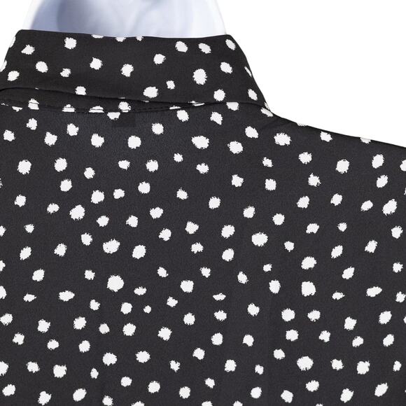 NEIMAN Marcus Sheer Black Cream Spotted Long Sleeve Blouse, Size Medium - Picture 3 of 8